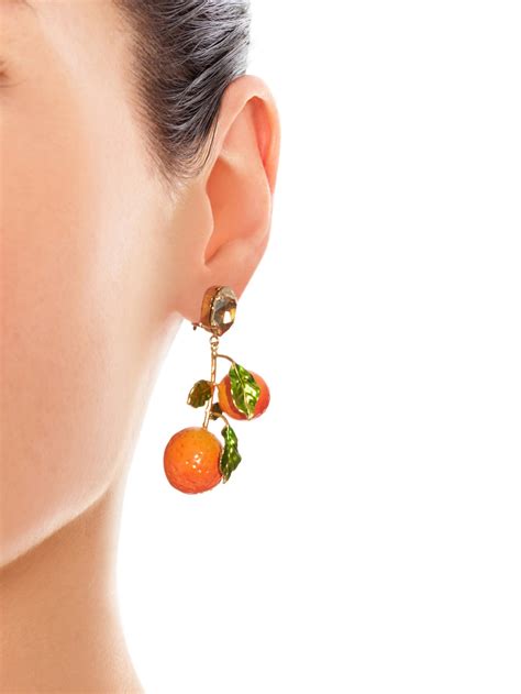 dolce gabbana orange earrings|dolce and gabbana style earrings.